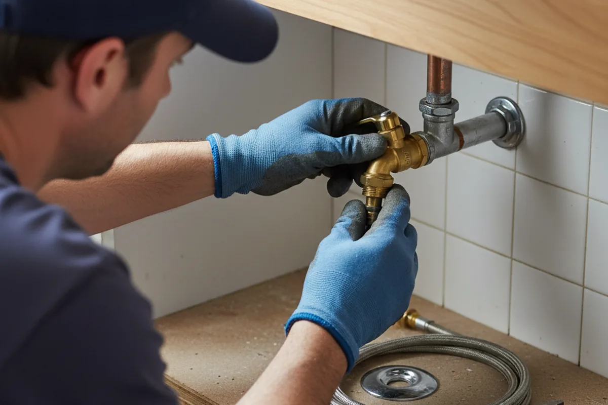Shutoff valve and fitting work during Faucet and Fixture Repair in Bagdad